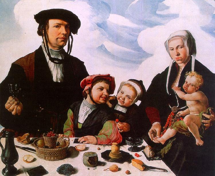 Maerten Jacobsz van Heemskerck Family Portrait Sweden oil painting art